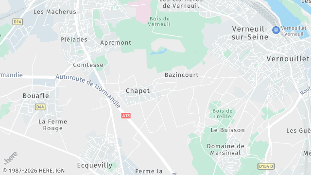 Carte de la zone d'intervention à Chapet