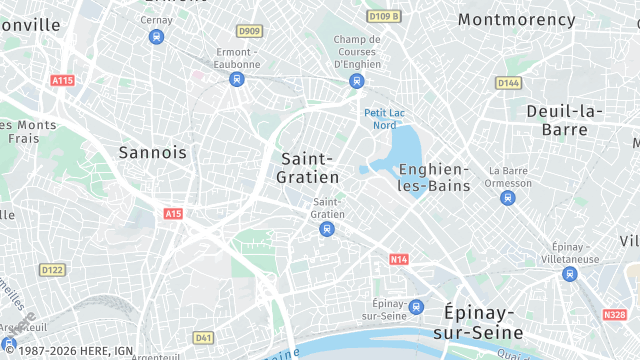 Carte de la zone d'intervention à Saint-Gratien