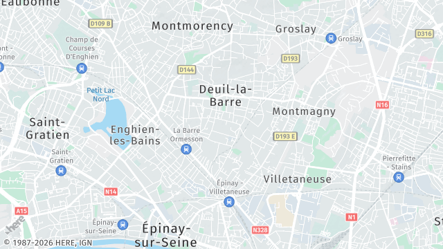 Carte de la zone d'intervention à Deuil-la-Barre