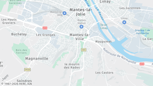 Carte de la zone d'intervention à Mantes-la-Ville