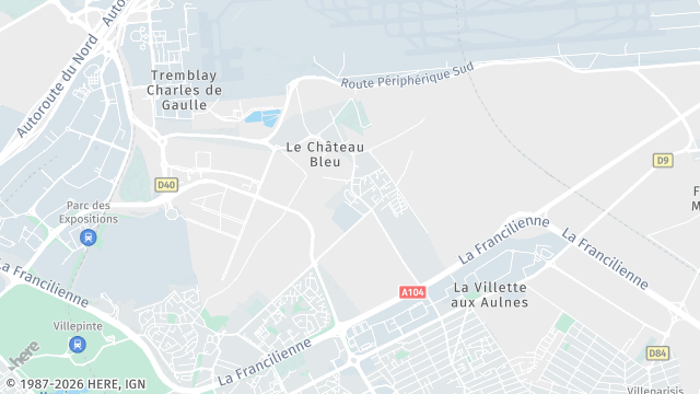 Carte de la zone d'intervention à Tremblay-en-France