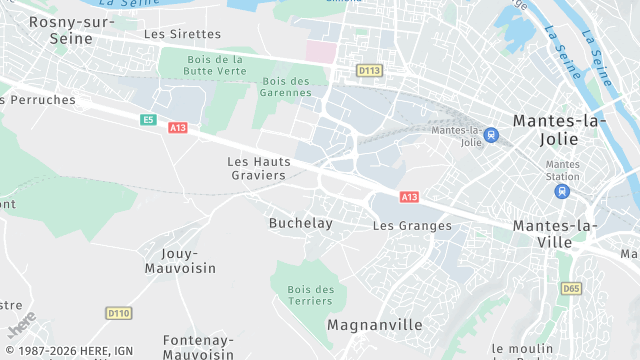Carte de la zone d'intervention à Buchelay