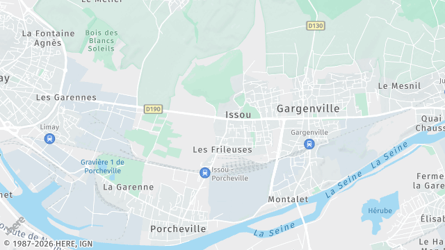 Carte de la zone d'intervention à Issou