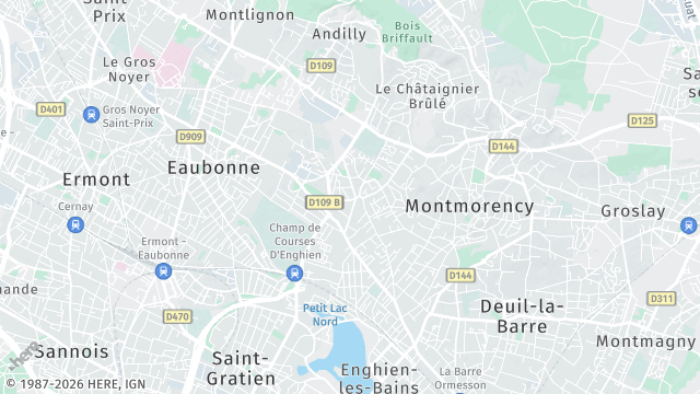 Carte de la zone d'intervention à Soisy-sous-Montmorency