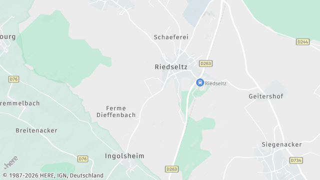 Carte de la zone d'intervention à Riedseltz