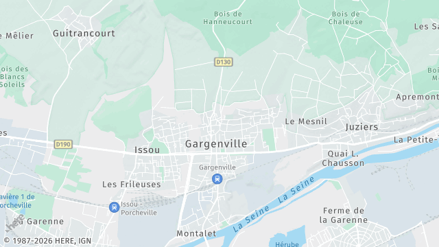Carte de la zone d'intervention à Gargenville