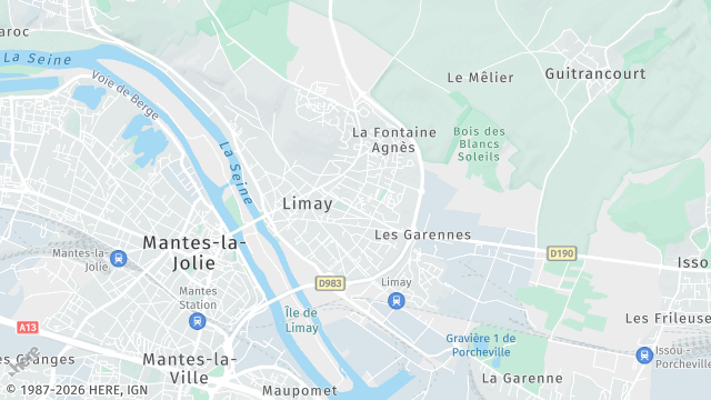 Carte de la zone d'intervention à Limay