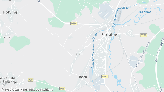 Carte de la zone d'intervention à Sarralbe