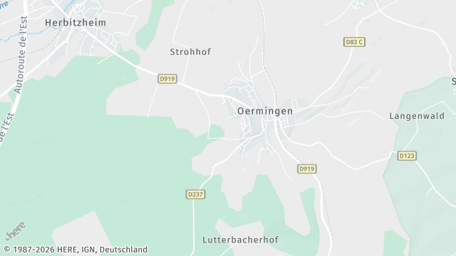 Carte de la zone d'intervention à Oermingen