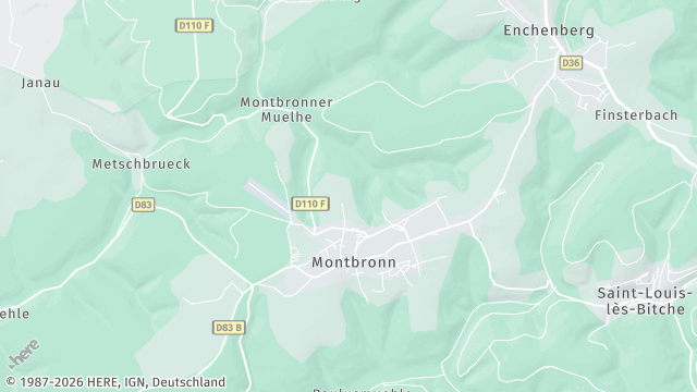 Carte de la zone d'intervention à Montbronn