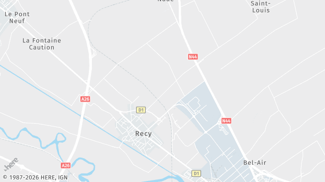 Carte de la zone d'intervention à Recy