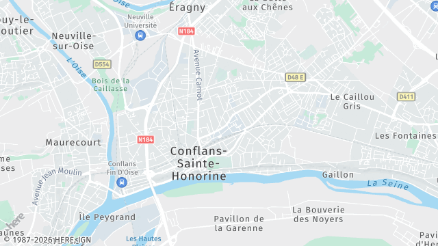 Carte de la zone d'intervention à Conflans-Sainte-Honorine