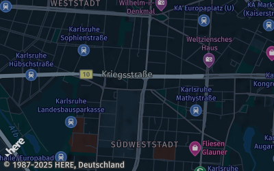 Heizung Map of Karlsruhe