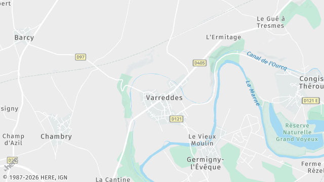 Carte de la zone d'intervention à Varreddes
