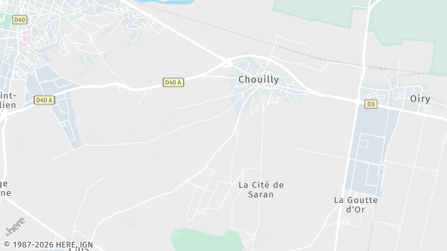 Carte de la zone d'intervention à Chouilly
