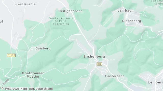 Carte de la zone d'intervention à Enchenberg