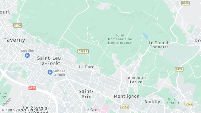 Carte de la zone d'intervention à Saint-Prix