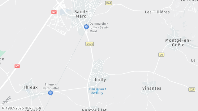 Carte de la zone d'intervention à Juilly