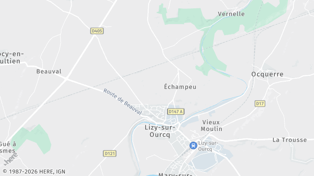 Carte de la zone d'intervention à Lizy-sur-Ourcq