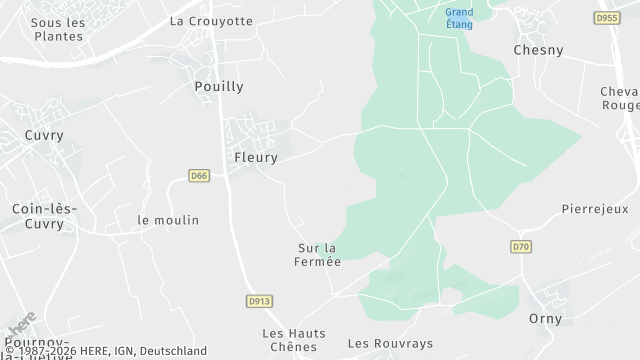 Carte de la zone d'intervention à Fleury