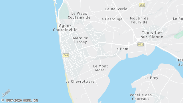 Carte de la zone d'intervention à Agon-Coutainville
