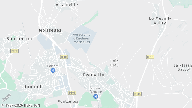 Carte de la zone d'intervention à Ézanville