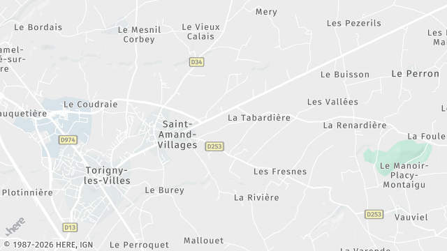 Carte de la zone d'intervention à Saint-Amand-Villages