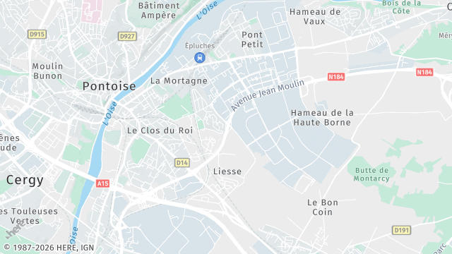 Carte de la zone d'intervention à Saint-Ouen-l'Aumône