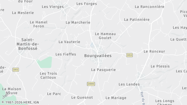 Carte de la zone d'intervention à Bourgvallées