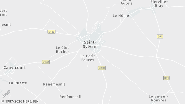 Carte de la zone d'intervention à Saint-Sylvain