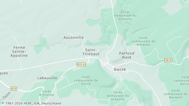 Carte de la zone d'intervention à Gorze