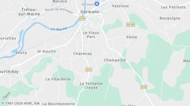 Carte de la zone d'intervention à Dormans