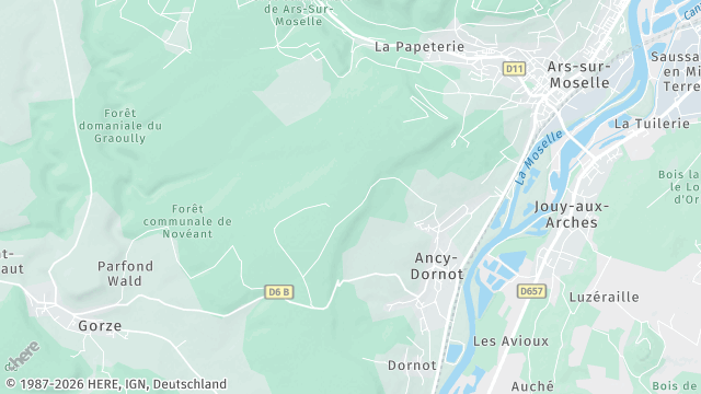Carte de la zone d'intervention à Ancy-Dornot