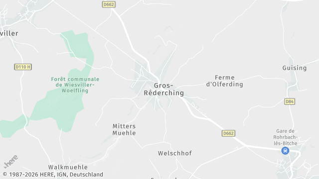 Carte de la zone d'intervention à Gros-Réderching