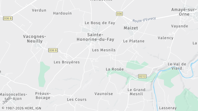 Carte de la zone d'intervention à Sainte-Honorine-du-Fay