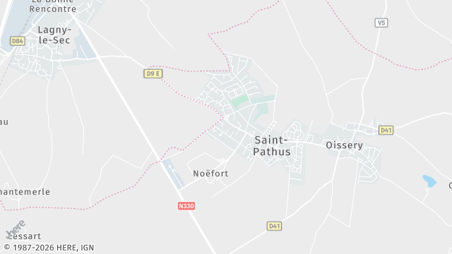 Carte de la zone d'intervention à Saint-Pathus