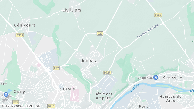 Carte de la zone d'intervention à Ennery