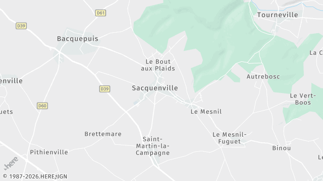 Carte de la zone d'intervention à Sacquenville