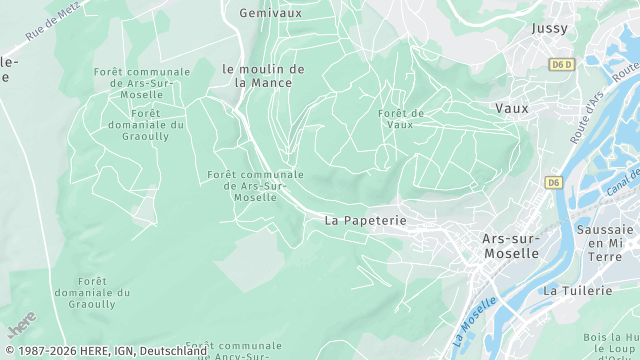 Carte de la zone d'intervention à Ars-sur-Moselle