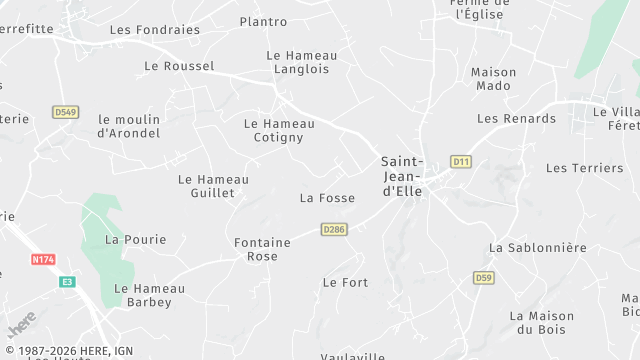 Carte de la zone d'intervention à Saint-Jean-d'Elle