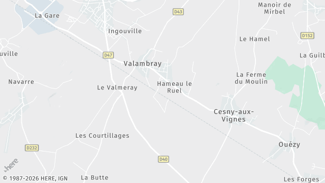 Carte de la zone d'intervention à Valambray