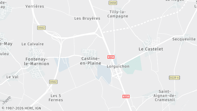 Carte de la zone d'intervention à Castine-en-Plaine