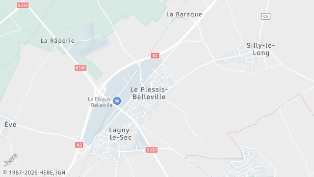 Carte de la zone d'intervention à Le Plessis-Belleville