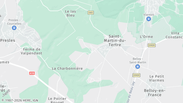 Carte de la zone d'intervention à Saint-Martin-du-Tertre