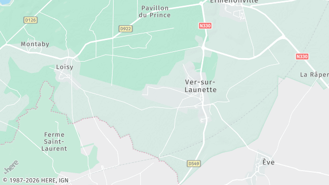 Carte de la zone d'intervention à Ver-sur-Launette