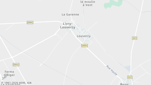 Carte de la zone d'intervention à Livry-Louvercy