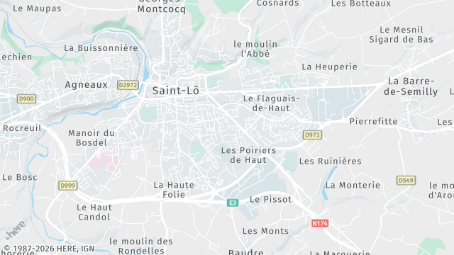 Carte de la zone d'intervention à Saint-Lô