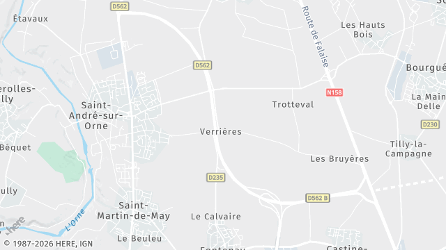 Carte de la zone d'intervention à Saint-Martin-de-Fontenay