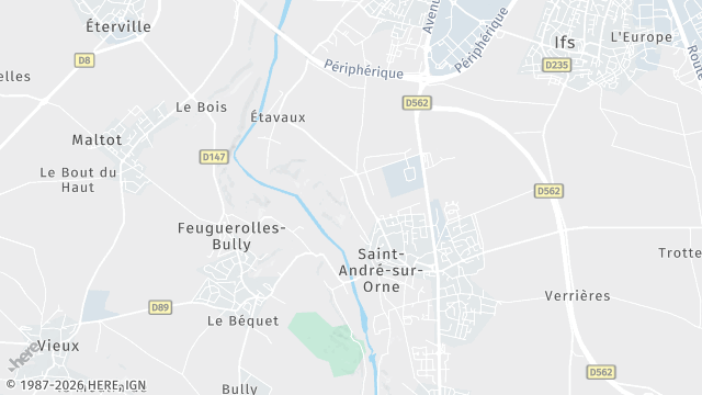 Carte de la zone d'intervention à Saint-André-sur-Orne