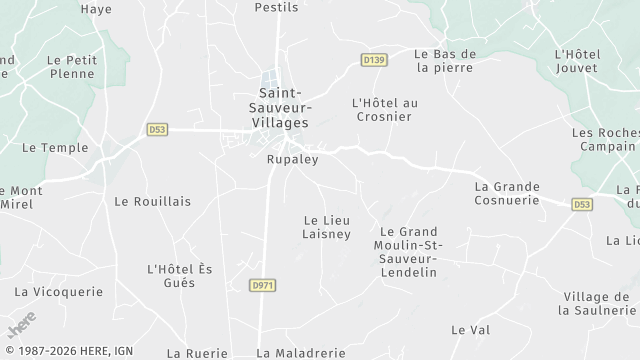 Carte de la zone d'intervention à Saint-Sauveur-Villages